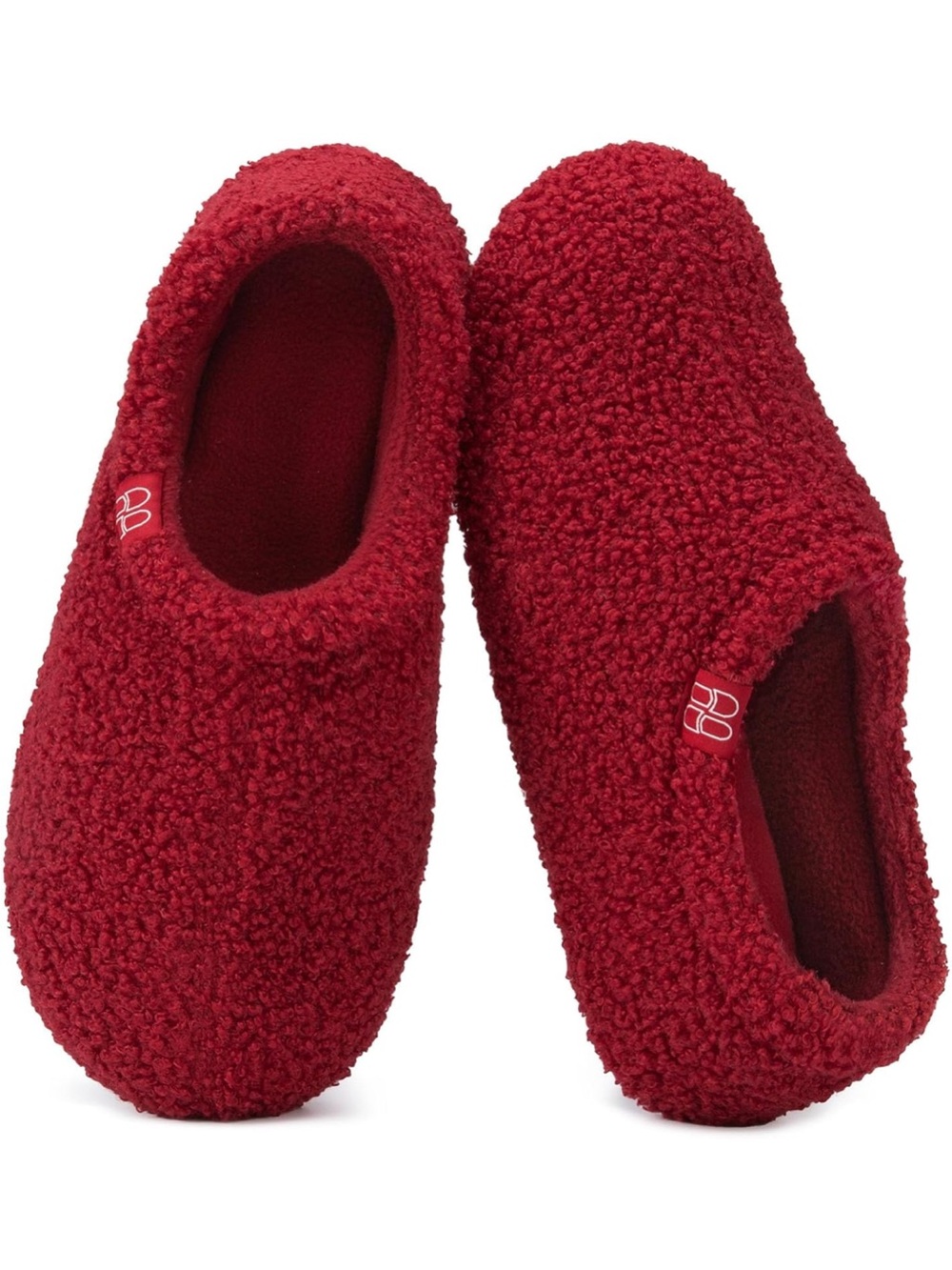 Hometop Slippers size 8.5 Cozy woman Red Sherpa